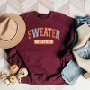 Simply Sage Market Women's Graphic Sweatshirt Varsity Sweater Weather - 2 of 2