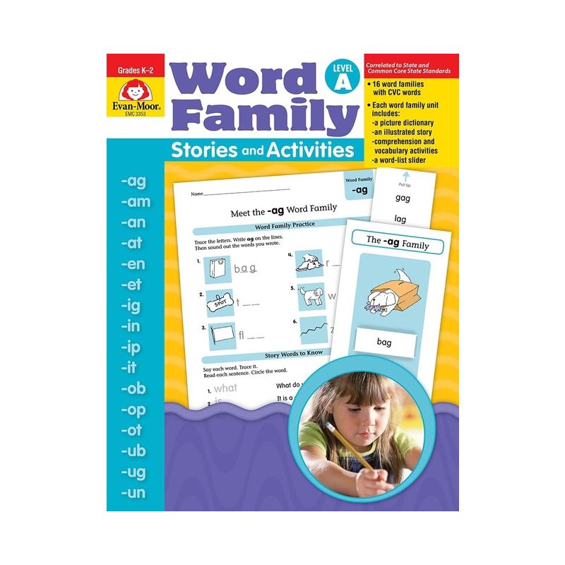 Word Family Stories and Activities, Kindergarten - Grade 2 (Level A), Teacher Resource - (Word Family: Stories & Activities) (Paperback), 1 of 2