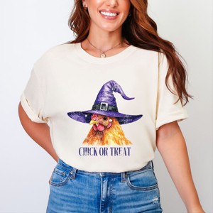 Simply Sage Market Chick Or Treat Watercolor Distressed Garment Dyed Tee - 1 of 4