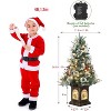 3 ft Pre-Lit Artificial Mini Christmas Tree with 78 Led Lights & Vintage Bells Base Festive Tabletop Decor with Berries - 3 of 4