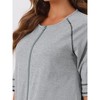 cheibear Women's Front Zipper with Pockets Maternity Long Sleep Robes - 4 of 4