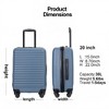 Gulches 20" Lightweight Carry-On Luggage, Spinner Wheels, Blue, Durable ABS Material - 3 of 4