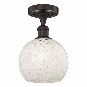 White Mouchette - 1 Light Semi-Flush Mount In Modern Style-10.13 Inches Tall and 8 Inches Wide - 1 of 1