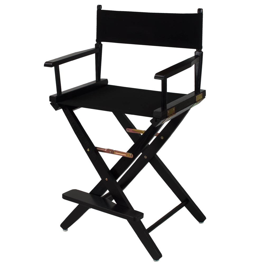 Photos - Chair 24" Extra Wide Directors  Black - Flora Home