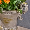 Syemin Planter, Antique Urn Style Planter, Elegant Decorative Flower Pot for Garden, Patio, Porch, Gray, 15.5"*11.25"*19.25" - 4 of 4