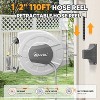 SILVEL Retractable Garden Hose Reel, 1/2 in x 110 ft Wall Mounted Garden Hose Reel, with 10 Pattern Nozzle, Any Length Lock, Slow Return System - 3 of 4
