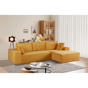 108'' L-Shaped Sectional Sofas with Full Foam Cushioning and No Assembly Required, Left Facing Sleeper Couch for Living Room or Bedroom - 1 of 4