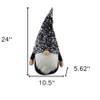 HomeRoots 24" Glittery Black and White Sparkle Gnome - 3 of 4