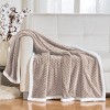 Kate Aurora Ultra Soft & Plush Herringbone Fleece Backing  Sofa Accent Throw Blanket - 50 in. W x 60 in. L - 2 of 4