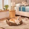 Cuddler Faux Leather Bolster Dog Bed - Boots & Barkley™ - 4 of 4