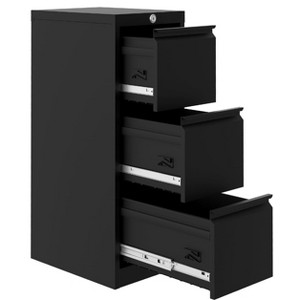 3-Drawer Lateral File Cabinet with Lock - Heavy-Duty Metal Storage for Letter/Legal Size Files - 1 of 4