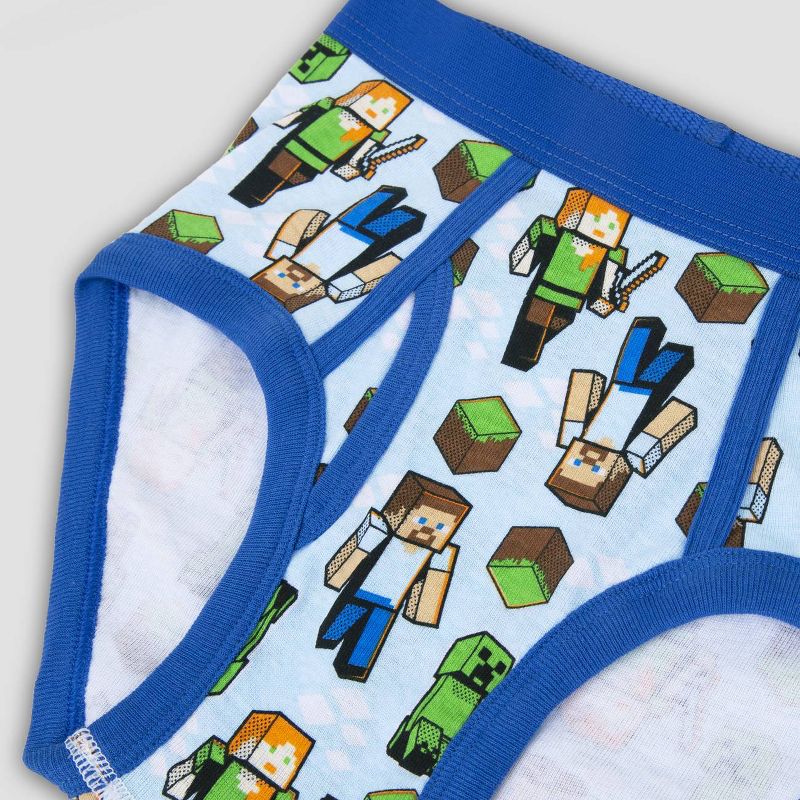 Boys' Mojang Minecraft 5pk Briefs Underwear, 4 of 6