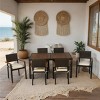 ELJGET 7 Piece Patio Dining Set, Outdoor Dining Furniture Set with Table and Chairs, Brown - 2 of 4
