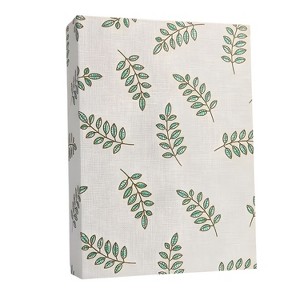 Kitcheniva Small Linen Cover Photo Album for 100 Photos, 4x6 Photo Album, Green Leaf - 1 of 4
