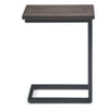 Vynxaria C-Shaped Coffee Tables - Walnut Brown & Black Elegance - 4 of 4