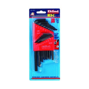Eklind - Hex-L - SAE Long and Short Arm Hex L-Key Set - .050 to 5/16 in. - 18 Pieces - 1 of 1