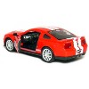 KiNSMART 2007 Ford Shelby GT500 Red with Racing Stripes 1:38 Scale 5 Inch Die Cast Metal Model Toy Muscle Car - 4 of 4