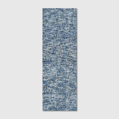 2'4"x7' Tie Dye Design Tufted Wool Runner Blue - Project 62™