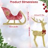iMountek"Lighted Christmas Reindeer & Sleigh Indoor/Outdoor Decoration with 8 Lighting Modes"Gold&Red - 4 of 4