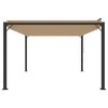 vidaXL Gazebo Taupe Aluminum Large Adjustable Armrests Gazebo - 4 of 4