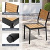 Pellebant Outdoor Dining Chairs Modern Aluminum Stackable Armless Chairs for Patio - 4 of 4