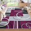 Large Dining Room Rug  Washable Geometric Print Carpet with Anti-Slip Backing Stain-Resistant Indoor Mats for  Bedroom - 3 of 4