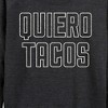 Women's - Instant Message - Quiero Tacos Lightweight French Terry Wide Neck Long Sleeve Shirt - 2 of 4