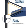 Jojoka 10x10ft Cantilever Patio Umbrella,Large Rectangle Umbrella 360 Rotation Offset Hanging Shade for Patio - 4 of 4