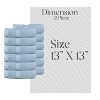 Home Weavers Elegance Essentials 550GSM 100% Cotton Zero Twist Super Absorbent Bath Towel Set - 2 of 4
