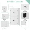 Freestanding Bathroom Storage Cabinet with 4 Doors and Adjustable Shelves, Floor Cabinet Organizer, Waterproof MDF Cabinet - 2 of 4