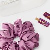 Satin Headwrap Hair Twister and Clip Set 4pc - A New Day™ White/Pink - 2 of 2