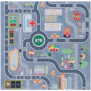 Tacoma Kids TCK170 Power Loomed Stain Resistant Non-Shedding Machine Washable Skid-Resistant Indoor Rugs - Safavieh Kids - 1 of 2