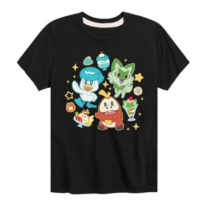 Boys' - Pokémon - Sprig Fuec Quax Cafe Short Sleeve Graphic T-Shirt - 1 of 4