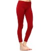 Women's Slim Fit Solid Leggings - One Size Fits Most - White Mark - 2 of 3