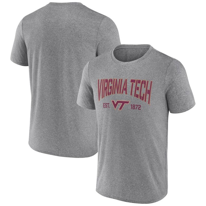 NCAA Virginia Tech Hokies Men&#39;s Heather Poly T-Shirt, 1 of 4