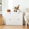 Mshliw Slim 4-Drawer Shoe Cabinet with Flip Doors, Narrow Hidden Shoe Storage Organizer for Entryway, Hallway, Foyer, or Bedroom - 4 of 4