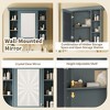 36" Bathroom Cabinet Set With Resin Sink, Modern Solid Wood Frame Bathroom Vanity With 2 Drawers, 2 Doors - 3 of 4