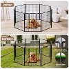 DOMETOUR Dog Playpen Indoor Outdoor, Metal Heavy Portable Foldable Dog Fence for Large Medium Small Dogs - 3 of 4