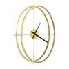 Storied Home Modern Oval Metal Wall Clock, Gold Finish - 3 of 4