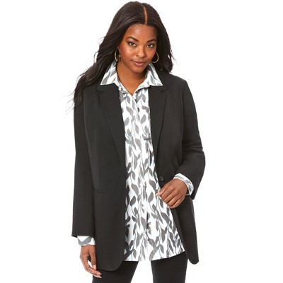 Roaman's Women's Plus Size Long Sleeve Kate Big Shirt