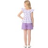 Girls Outfits Ruffle Sleeveless Tops and Skirt Shorts 2-Piece Summer Clothing Set for Kids Purple 5-6 Years - 3 of 4