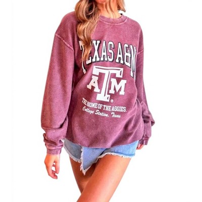 Women's A&M Mascot Cord Sweatshirt - CHARLIE SOUTHERN