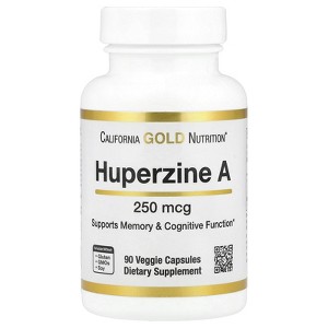 Huperzine A by California Gold Nutrition - Support for Memory & Cognitive Function - Promotes Healthy Acetylcholine Levels - Vegan Friendly - Gluten - 1 of 3