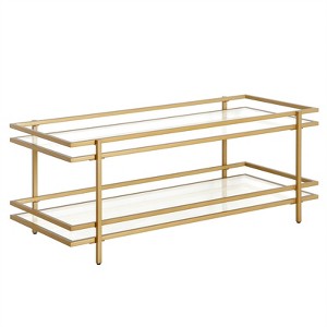 45 in. Brass Finish Coffee Table - Henn&Hart - 1 of 4