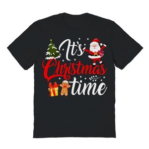 Rerun Island Men's Christmas Santa Tree Time Short Sleeve Graphic Cotton T-Shirt - 1 of 1