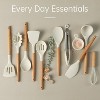 Attop Silicone Cooking Utensils Set, Kitchen Utensils Set 10 Pcs with Heat Resistant Wood Handles Cream White - 2 of 4