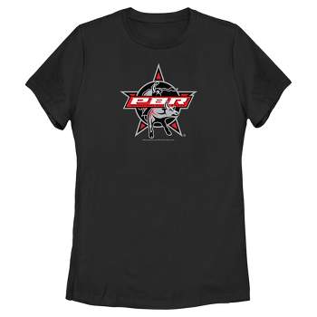 Juniors Womens Professional Bull Riders Official Logo T-shirt - Black ...