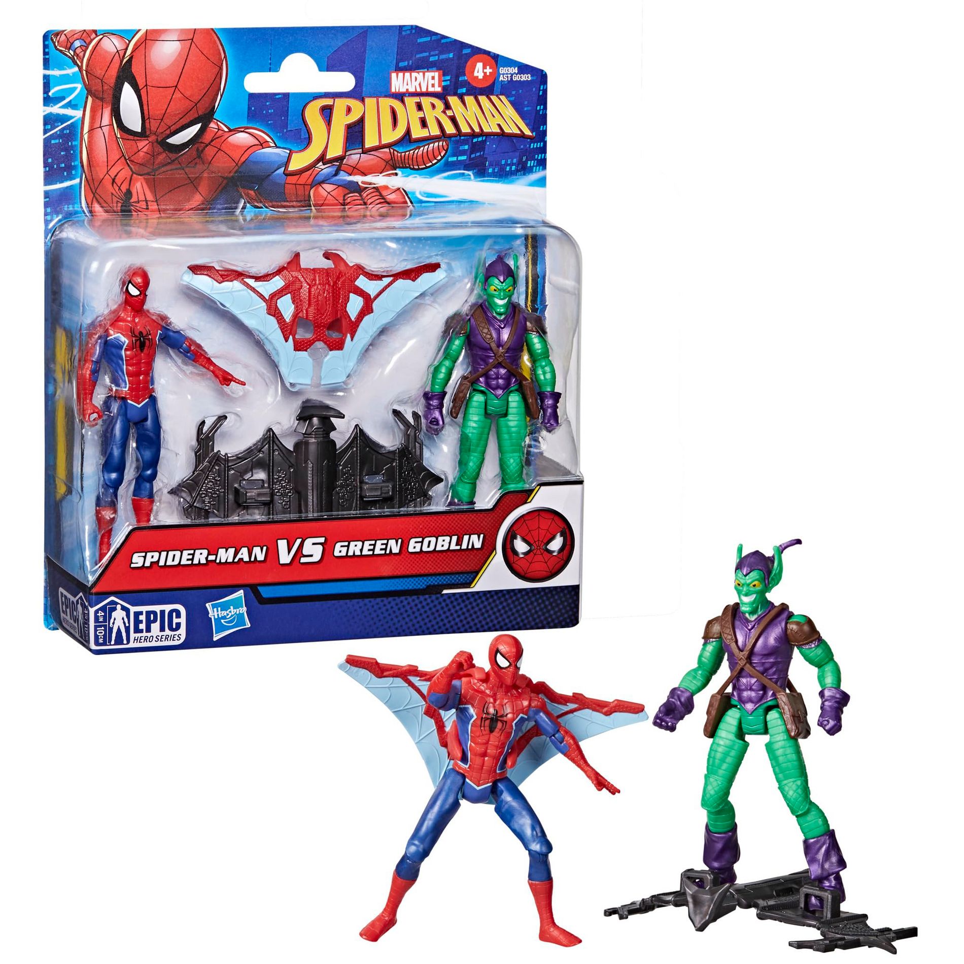 Marvel Epic Hero Series Spider Man vs Green Goblin  Action Figure Set of 2