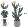 Artificial Cactus, Tall Fake Big Cactus Potted Faux Cacti Plants in Pot Lifelike Potted for Balcony Living Room Kitchen Office Patio Entranceway - 2 of 4