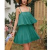 EXLURA Womens 2025 Summer Romper Dress Spaghetti Strap Pleated Fashion Short Jumpsuit Outfits - 4 of 4